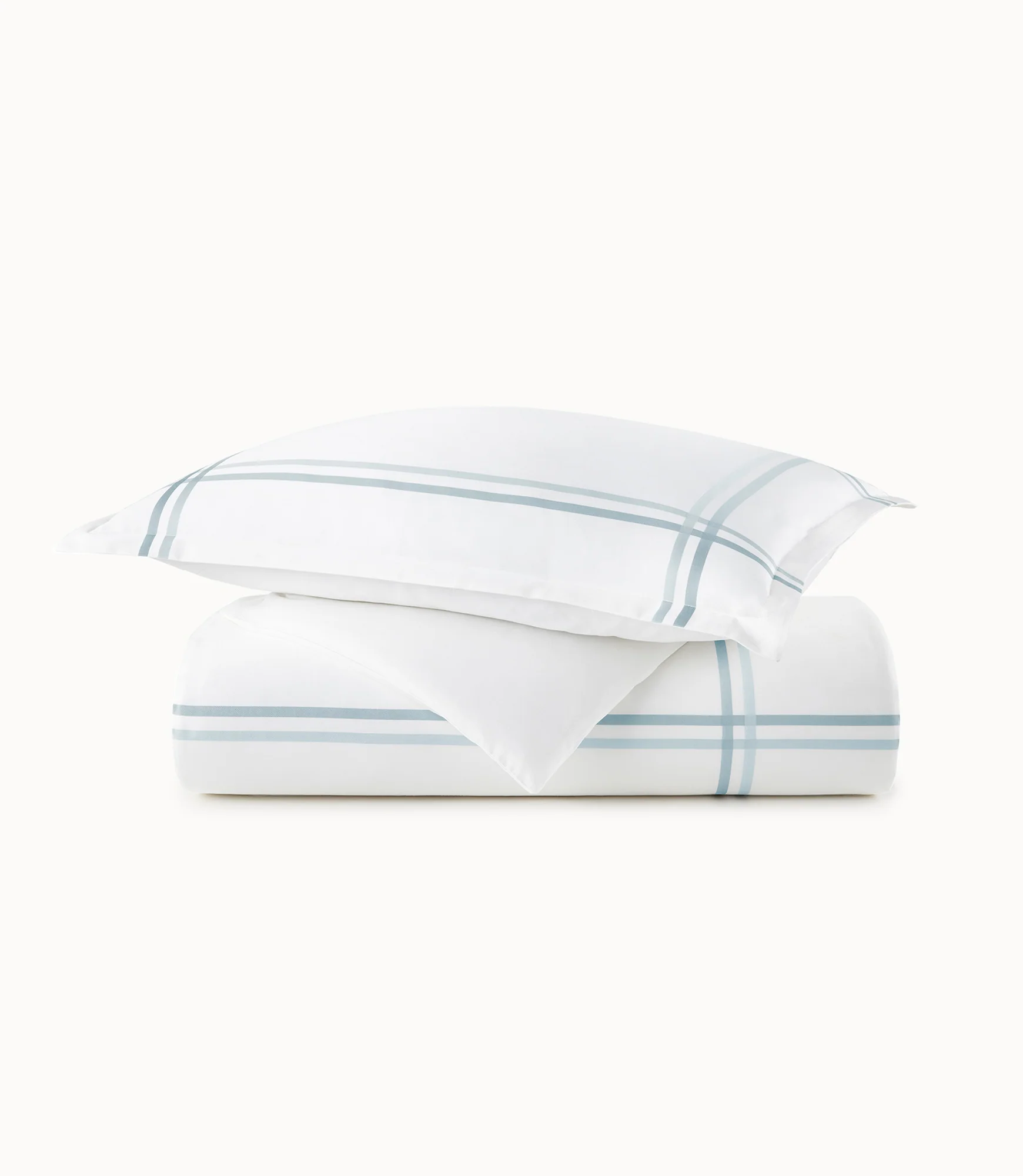 Duo Striped Sateen Duvet Cover - Image 4